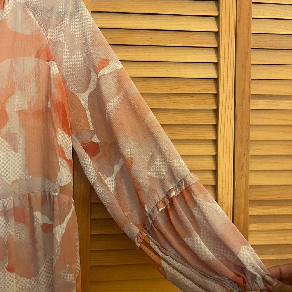 Express Multicolor Ruffled Dress - Picture 3 of 4